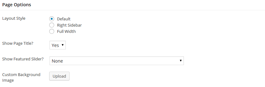 Page Options
