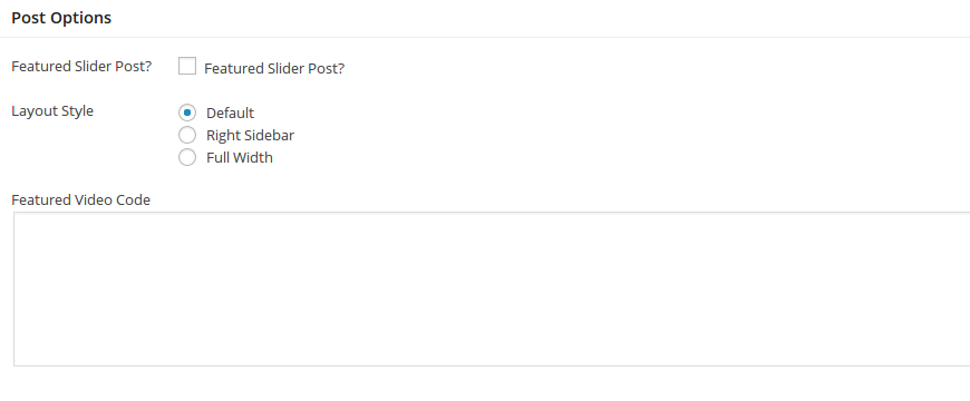 Post Options