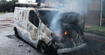van fire
