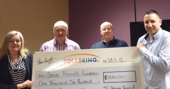 PADGATE Tennis and Bowling Club has presented a cheque for £1,610 to the Steve Prescott Foundation.