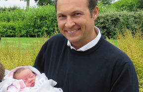 man and baby