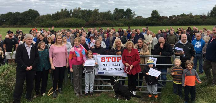 Residents opposed to the Peel Hall development