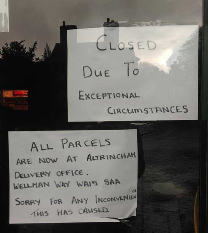 lymm-post-office-sign