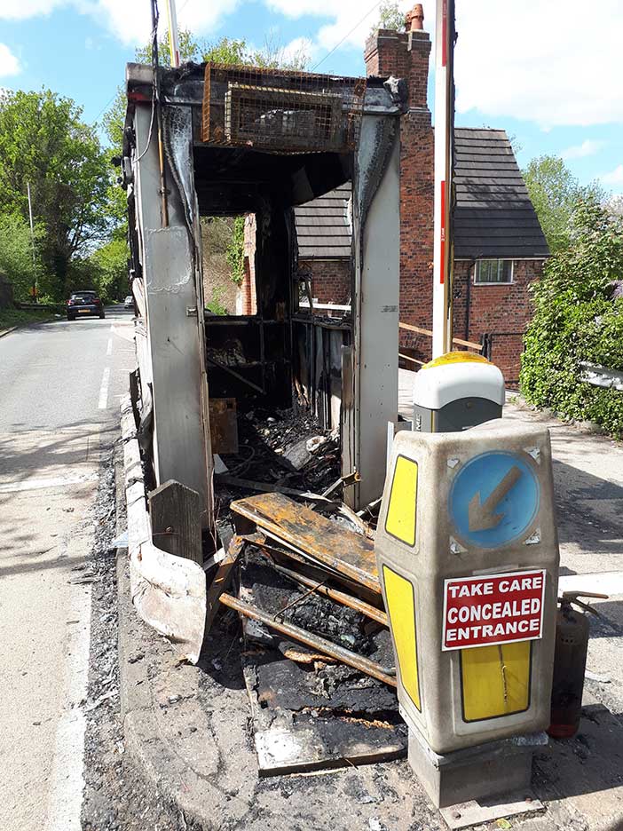 Warburton Toll Bridge fire was arson attack Warrington Worldwide