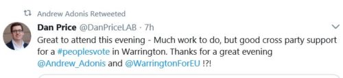 Warrington for Europe