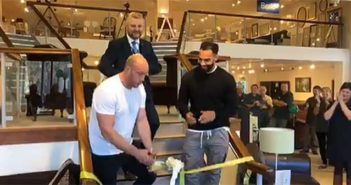 Rugby stars help launch new St Rocco’s furniture store