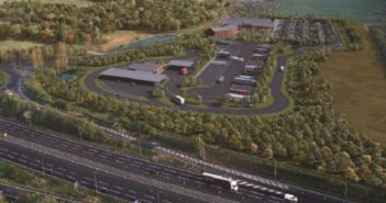 motorway service station