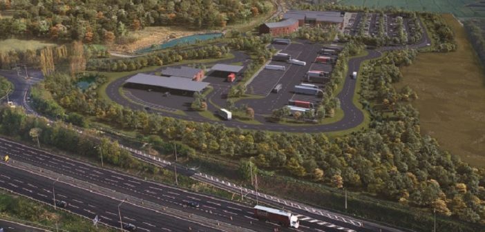 motorway service station