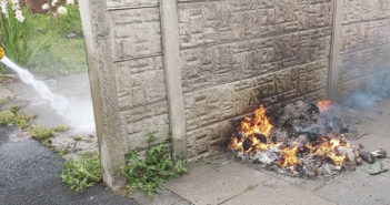 Wheelie bin fire