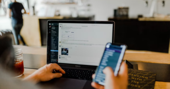 laptop and phone