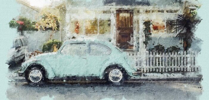 vintage car canvas