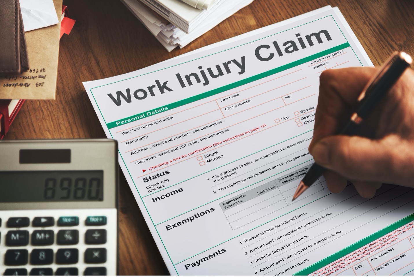 work injury claim