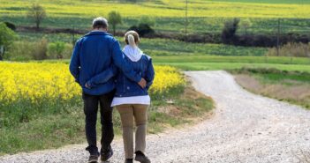 couple walking down path - talking about intimacy issues importance