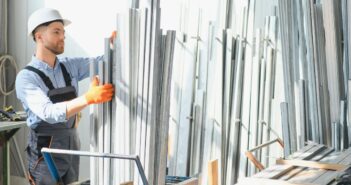 aluminium and glass
