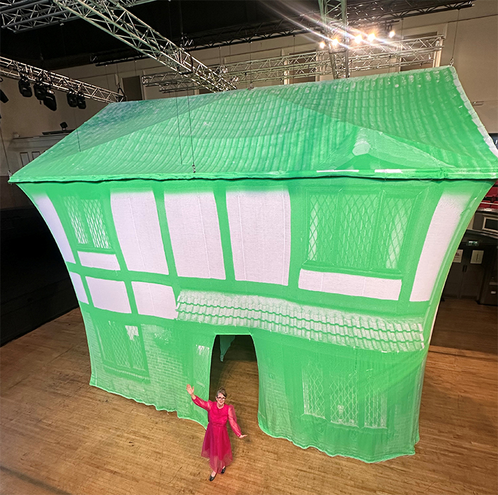knitted house