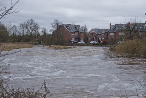 River bursts its banks