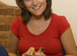 woman with ducks